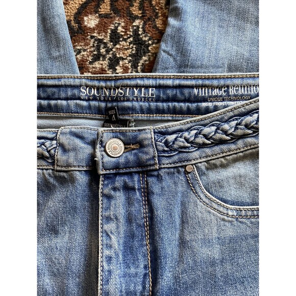 size 4 sound/Style light blue wash jeans Made in china front cotton/polyester - Picture 6 of 8